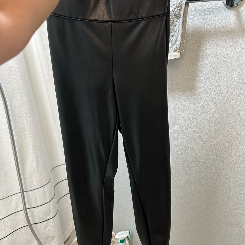Black Faux Leather Leggings